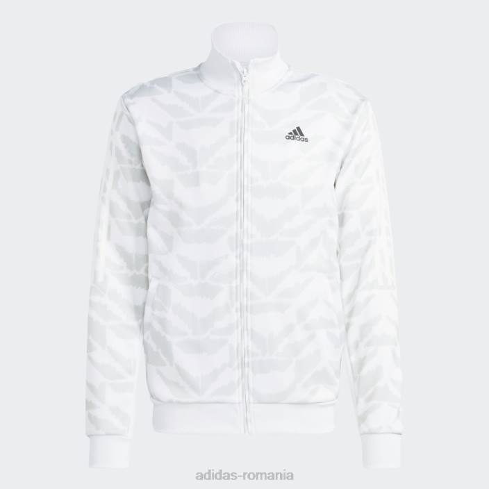 Adidas jachetă de sport albă tiro, adidas bărbați alb 2JBN5853