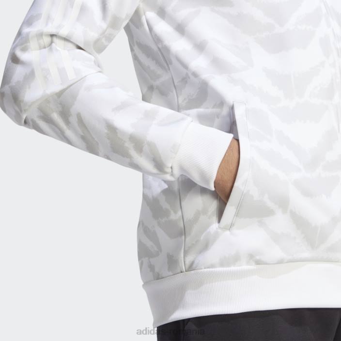 Adidas jachetă de sport albă tiro, adidas bărbați alb 2JBN5853