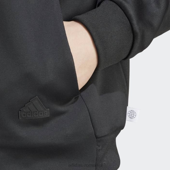 Adidas jachetă de sport de încălzire aeroready city escape neagră bărbați negru 2JBN5078