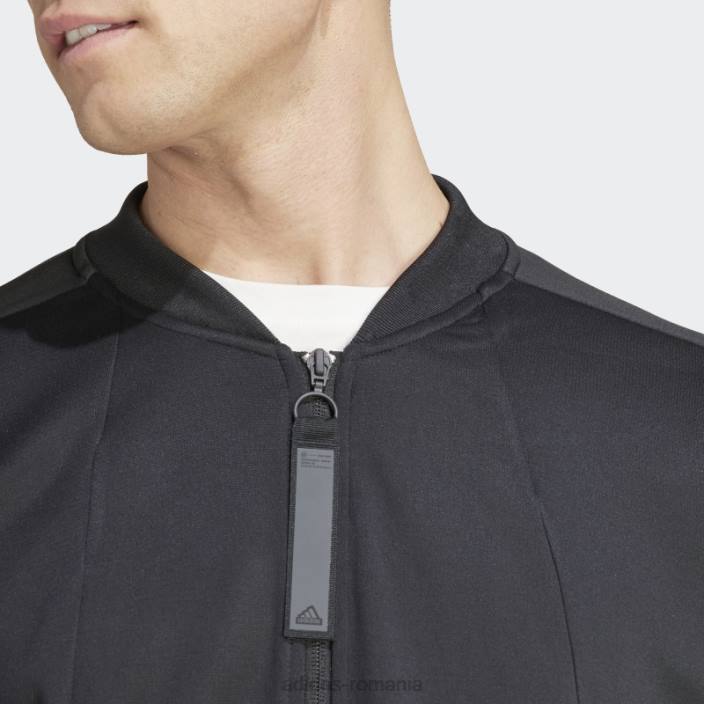 Adidas jachetă de sport de încălzire aeroready city escape neagră bărbați negru 2JBN5078