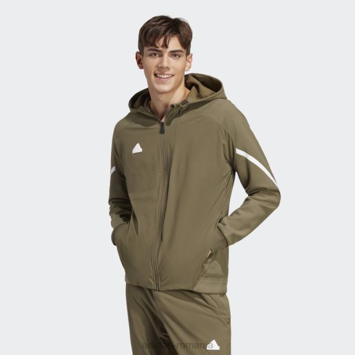 Adidas jachetă de sport premium cu fermoar integral concepută pentru 4 gameday olive bărbați măsline 2JBN5150