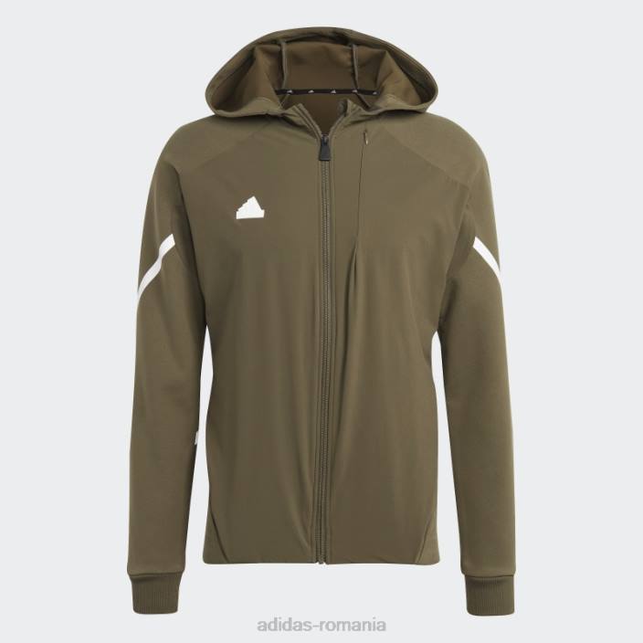 Adidas jachetă de sport premium cu fermoar integral concepută pentru 4 gameday olive bărbați măsline 2JBN5150
