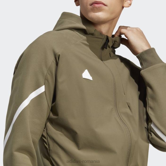 Adidas jachetă de sport premium cu fermoar integral concepută pentru 4 gameday olive bărbați măsline 2JBN5150