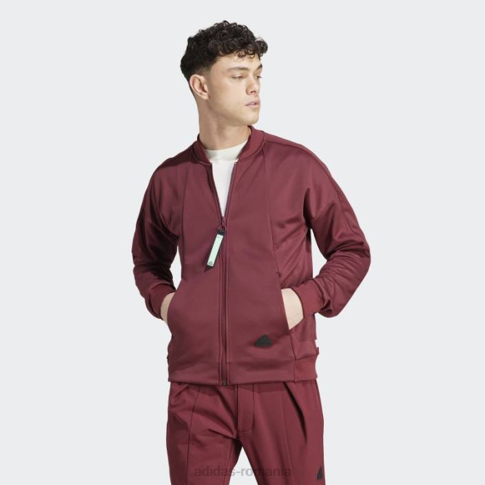 Adidas jachetă de sport roșie pentru încălzire aeroready city escape bărbați roșu 2JBN5176