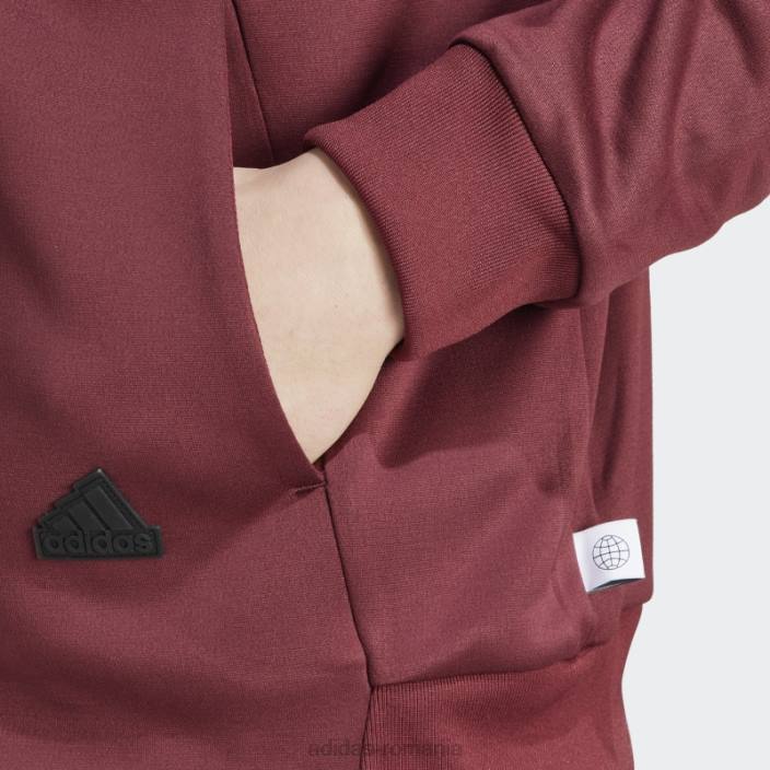 Adidas jachetă de sport roșie pentru încălzire aeroready city escape bărbați roșu 2JBN5176