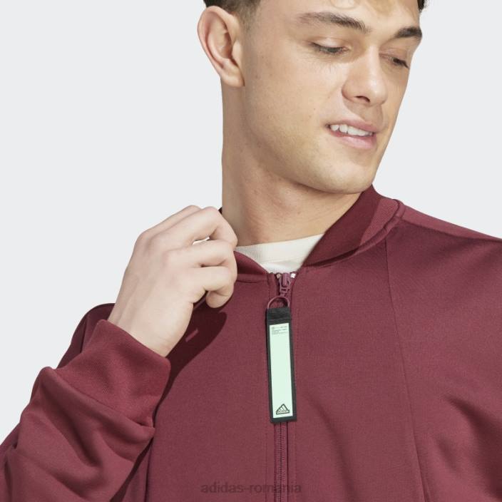 Adidas jachetă de sport roșie pentru încălzire aeroready city escape bărbați roșu 2JBN5176