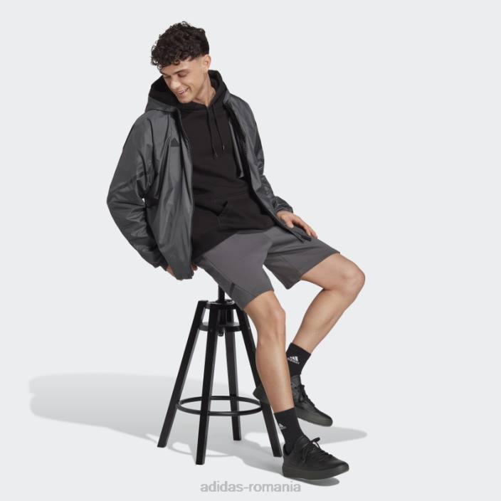 Adidas jachetă gri adidas pentru 4 zile de joc cu fermoar complet bărbați gri 2JBN5673