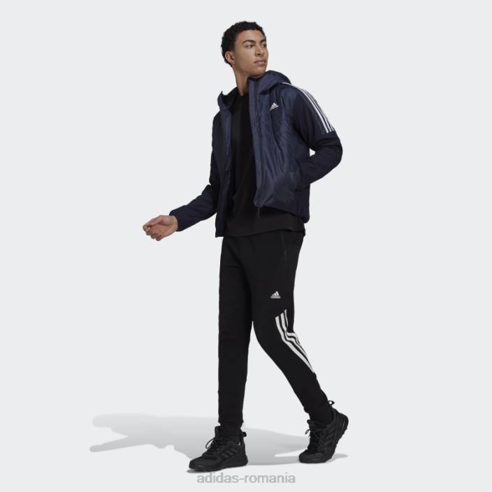 Adidas jachetă hibridă izolată ink essentials cu glugă bărbați cerneală 2JBN13936