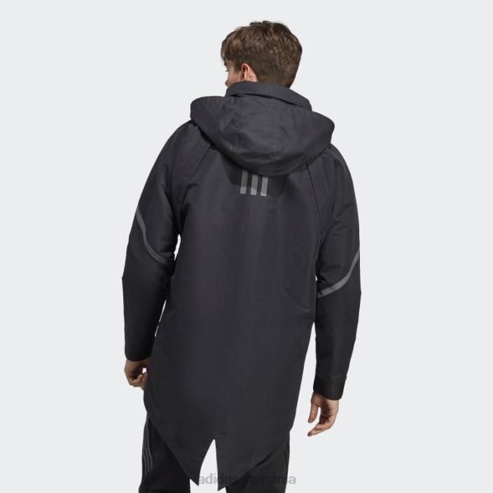 Adidas jachetă neagră adidas 4 gameday bărbați negru 2JBN5001