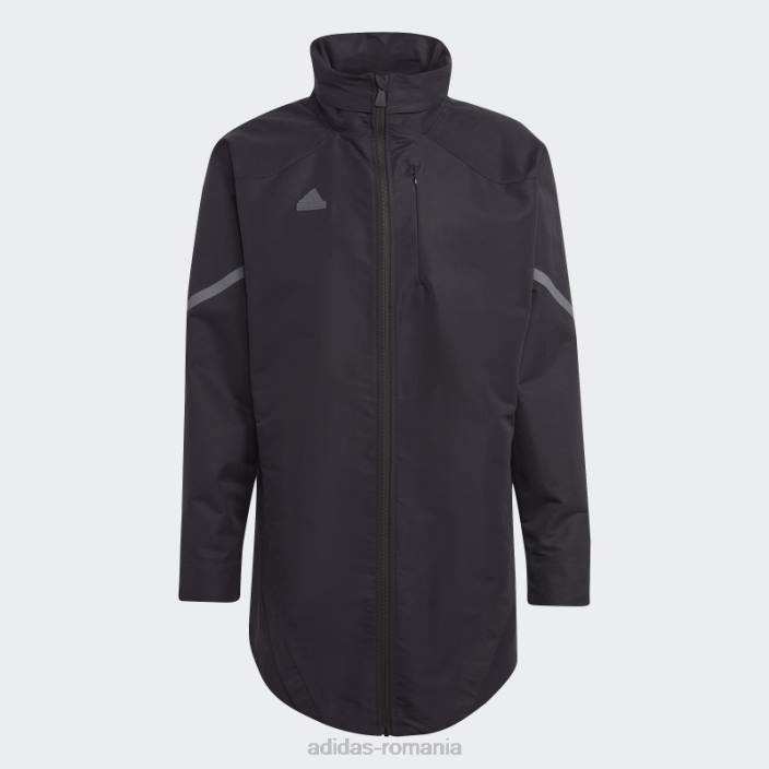 Adidas jachetă neagră adidas 4 gameday bărbați negru 2JBN5001