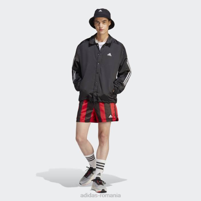 Adidas jachetă neagră de antrenore din satin bărbați negru 2JBN5014