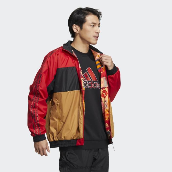 Adidas jachetă reversibilă țesătură stacojiu adidas bărbați stacojiu 2JBN7050