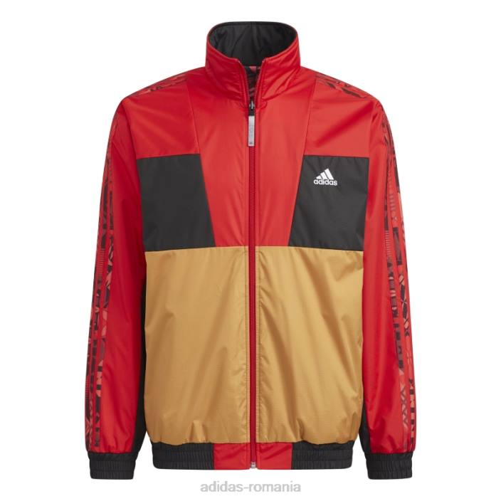 Adidas jachetă reversibilă țesătură stacojiu adidas bărbați stacojiu 2JBN7050