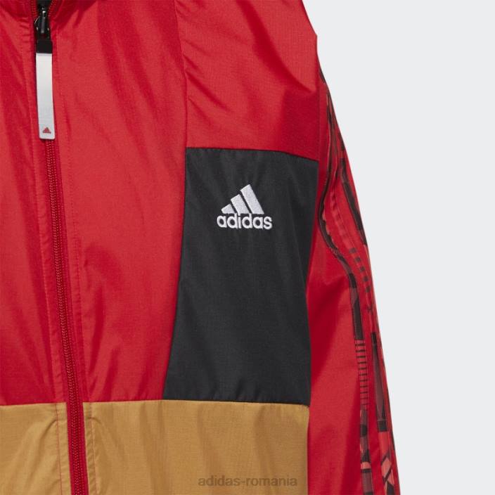 Adidas jachetă reversibilă țesătură stacojiu adidas bărbați stacojiu 2JBN7050