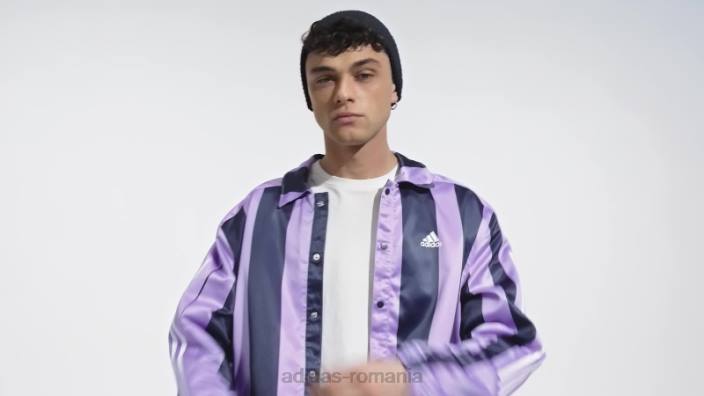Adidas jachetă violet din satin antrenori bărbați violet 2JBN5848