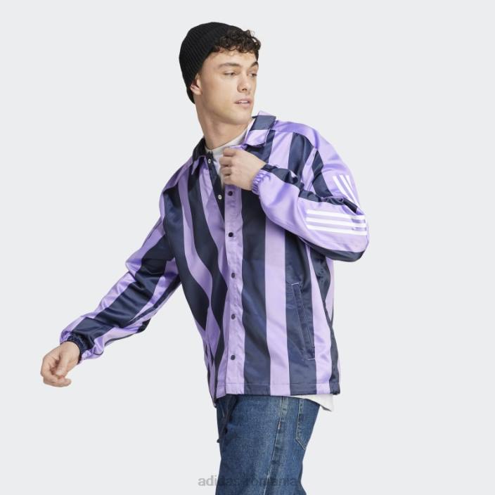 Adidas jachetă violet din satin antrenori bărbați violet 2JBN5848