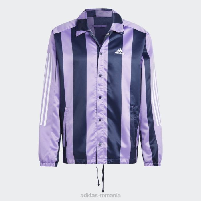 Adidas jachetă violet din satin antrenori bărbați violet 2JBN5848