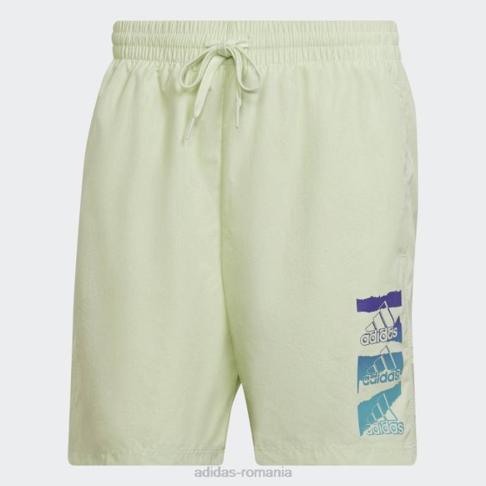 Adidas lime essentials brandlove chelsea pantaloni scurți adidas bărbați lămâie verde 2JBN14715