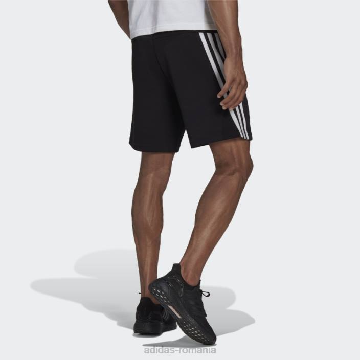 Adidas îmbrăcăminte sport future icons pantaloni scurți cu 3 dungi negru fierbinte bărbați negru 2JBN6451