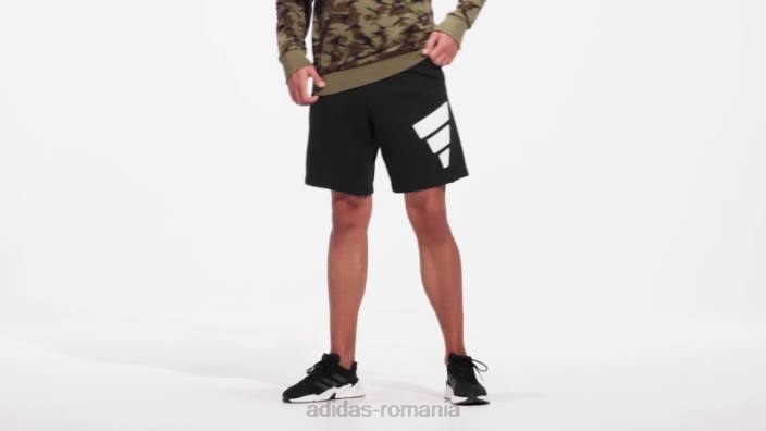 Adidas îmbrăcăminte sport neagră icoane viitoare logo grafic pantaloni scurți moda bărbați negru 2JBN13754