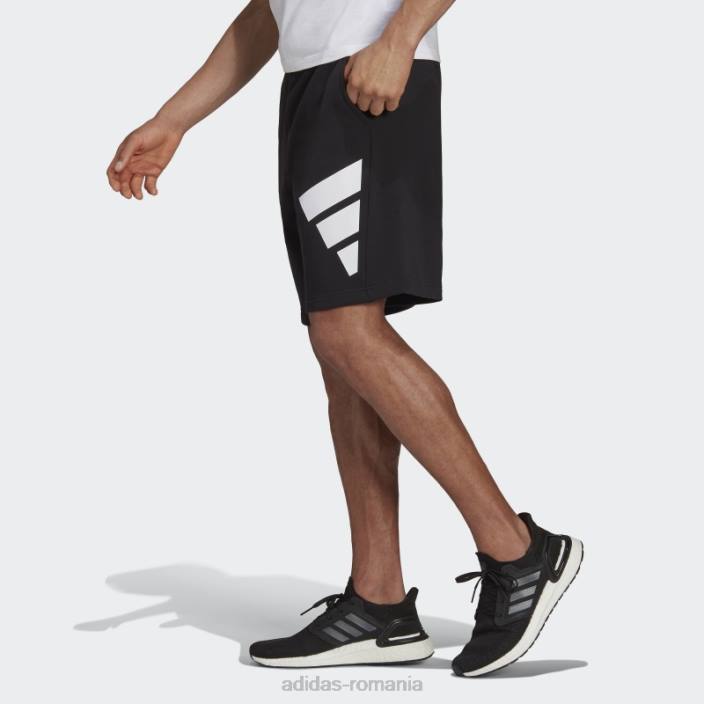 Adidas îmbrăcăminte sport neagră icoane viitoare logo grafic pantaloni scurți moda bărbați negru 2JBN13754