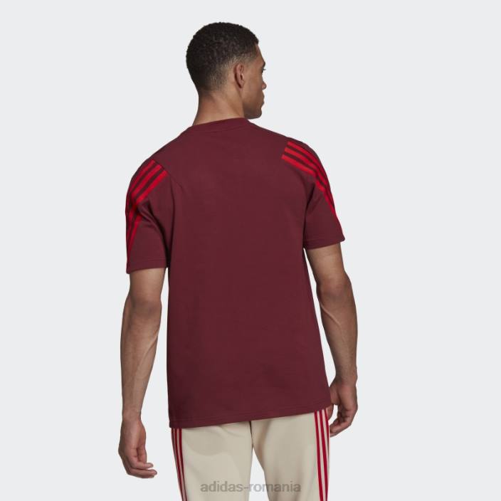 Adidas îmbrăcăminte sport roșie icoane viitoare 3 dungi tricou fashion bărbați roșu 2JBN6350