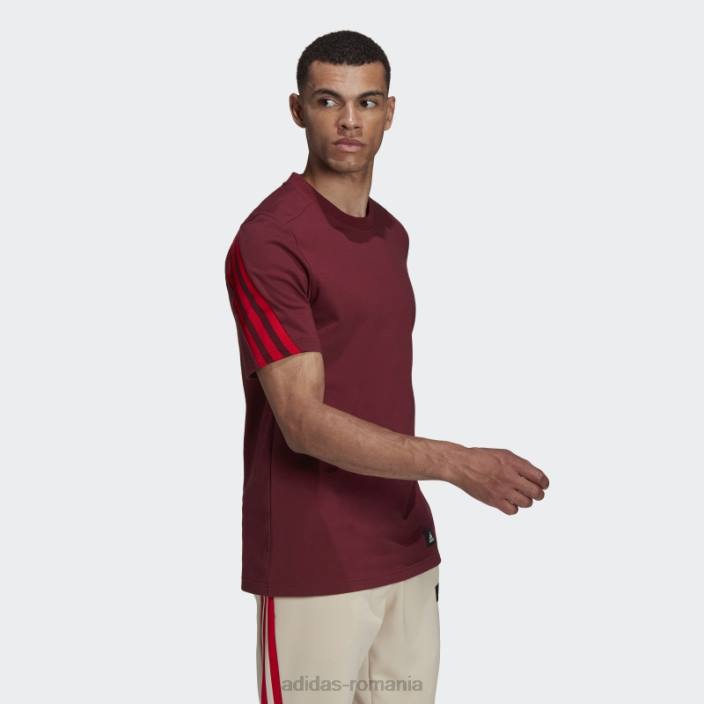 Adidas îmbrăcăminte sport roșie icoane viitoare 3 dungi tricou fashion bărbați roșu 2JBN6350