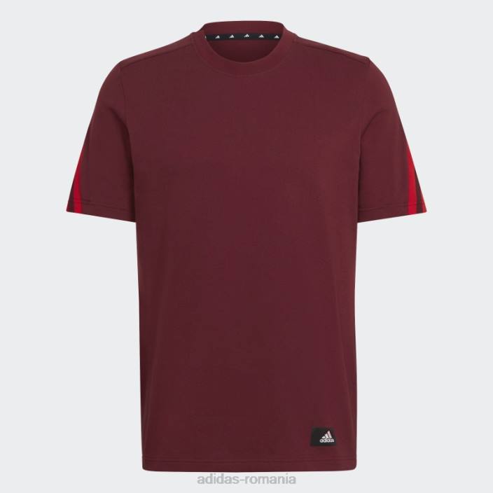 Adidas îmbrăcăminte sport roșie icoane viitoare 3 dungi tricou fashion bărbați roșu 2JBN6350
