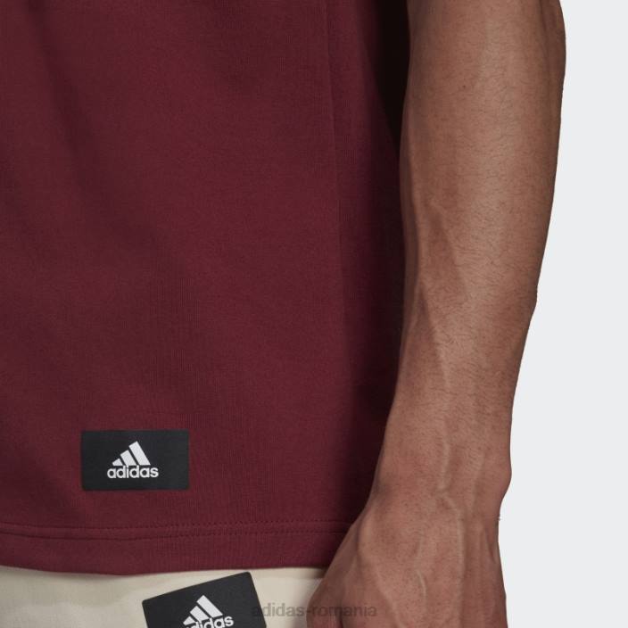 Adidas îmbrăcăminte sport roșie icoane viitoare 3 dungi tricou fashion bărbați roșu 2JBN6350