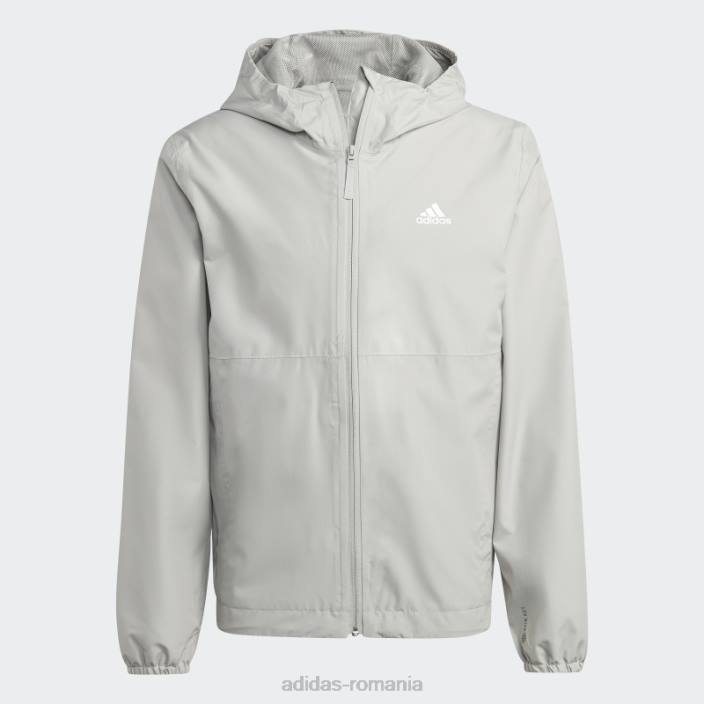 Adidas metal gri essentials rain.rdy jachetă bărbați gri metal 2JBN5447