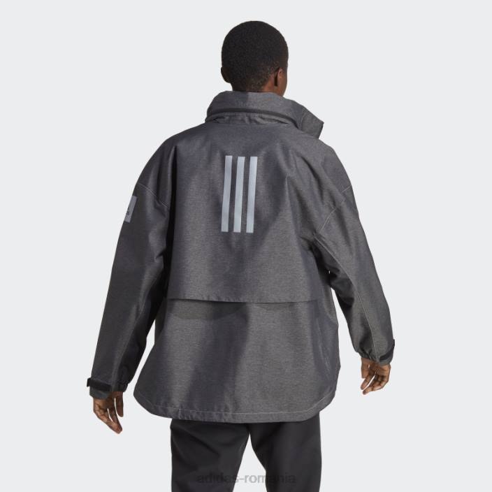 Adidas myshelter rain.rdy jachetă denim neagră bărbați negru 2JBN13699