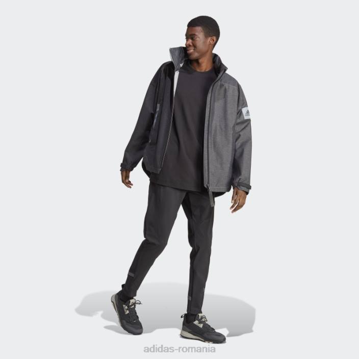 Adidas myshelter rain.rdy jachetă denim neagră bărbați negru 2JBN13699