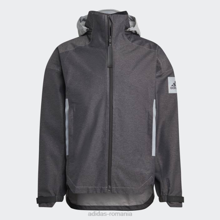 Adidas myshelter rain.rdy jachetă denim neagră bărbați negru 2JBN13699