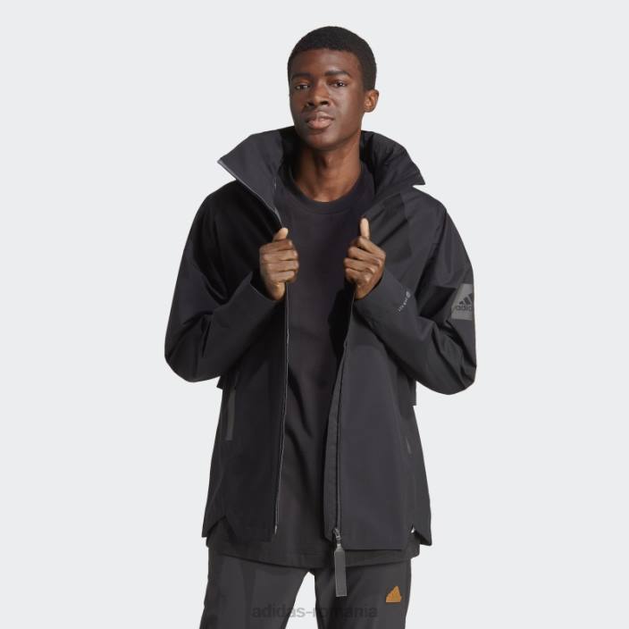 Adidas myshelter rain.rdy jachetă neagră bărbați negru 2JBN6037
