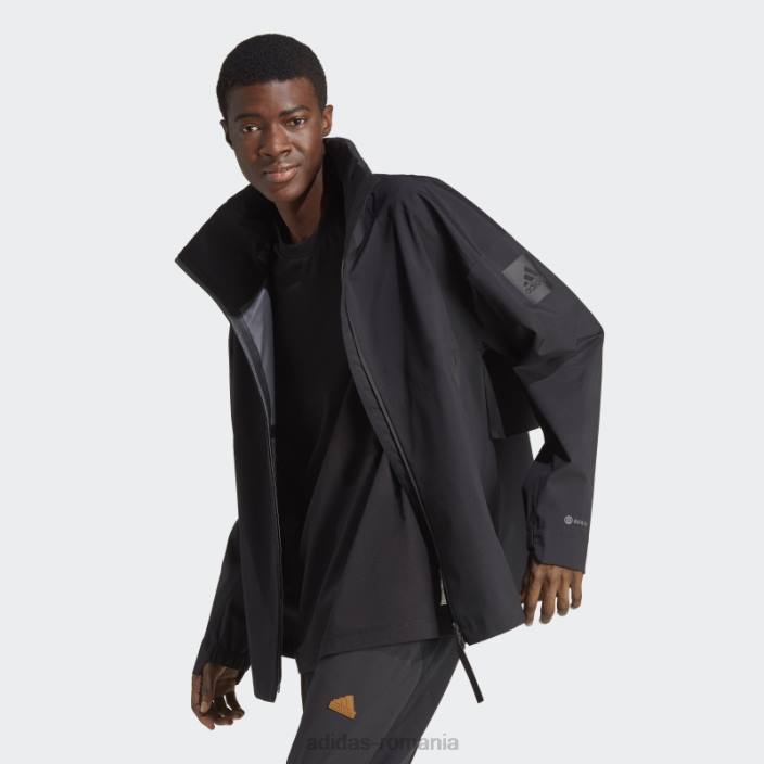 Adidas myshelter rain.rdy jachetă neagră bărbați negru 2JBN6037