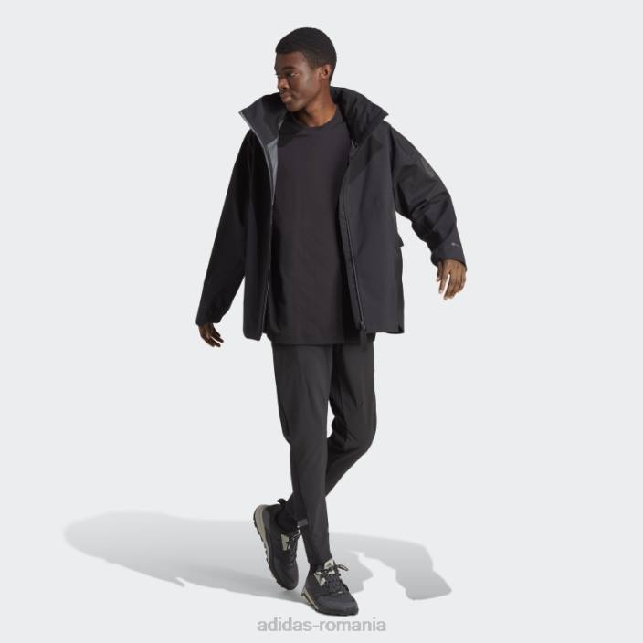 Adidas myshelter rain.rdy jachetă neagră bărbați negru 2JBN6037