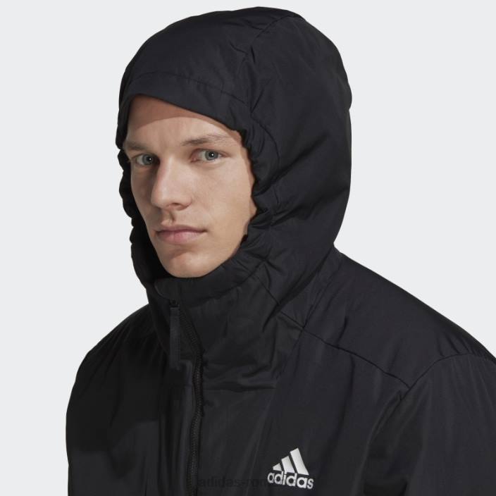 Adidas înapoi la jachetă sport cu glugă neagră adidas bărbați negru 2JBN14304