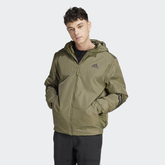 Adidas înapoi la jachetă sport cu glugă olive bărbați măsline 2JBN14048