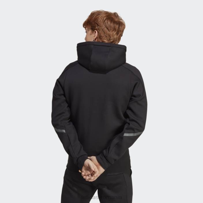 Adidas negru, conceput pentru hanoracul cu fermoar complet pentru Gameday bărbați negru 2JBN5386