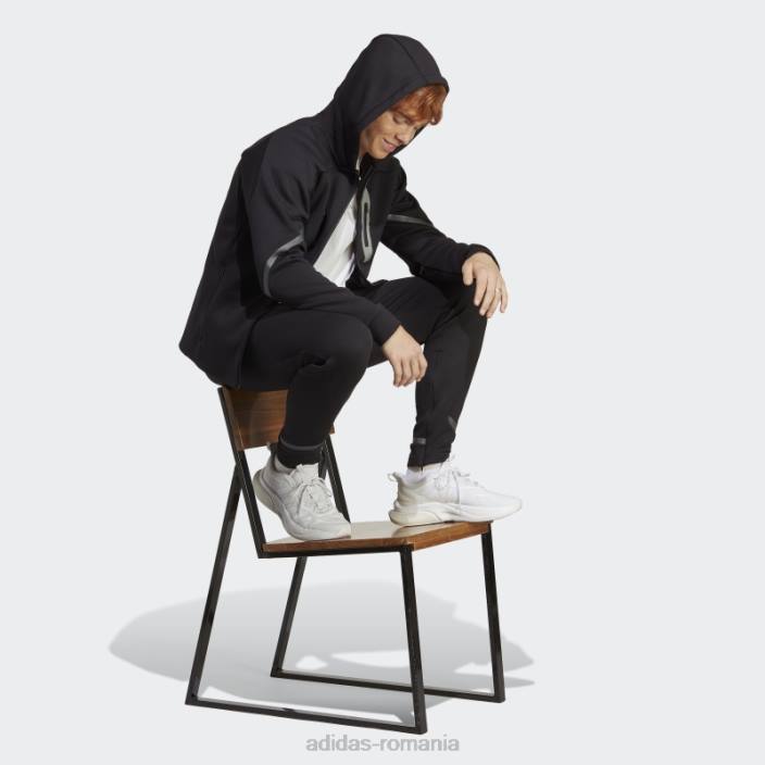 Adidas negru, conceput pentru hanoracul cu fermoar complet pentru Gameday bărbați negru 2JBN5386
