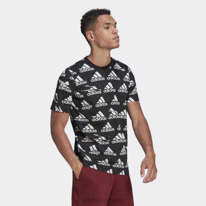 Adidas negru essentials brandlove tricou un singur tricou adidas bărbați negru 2JBN15273