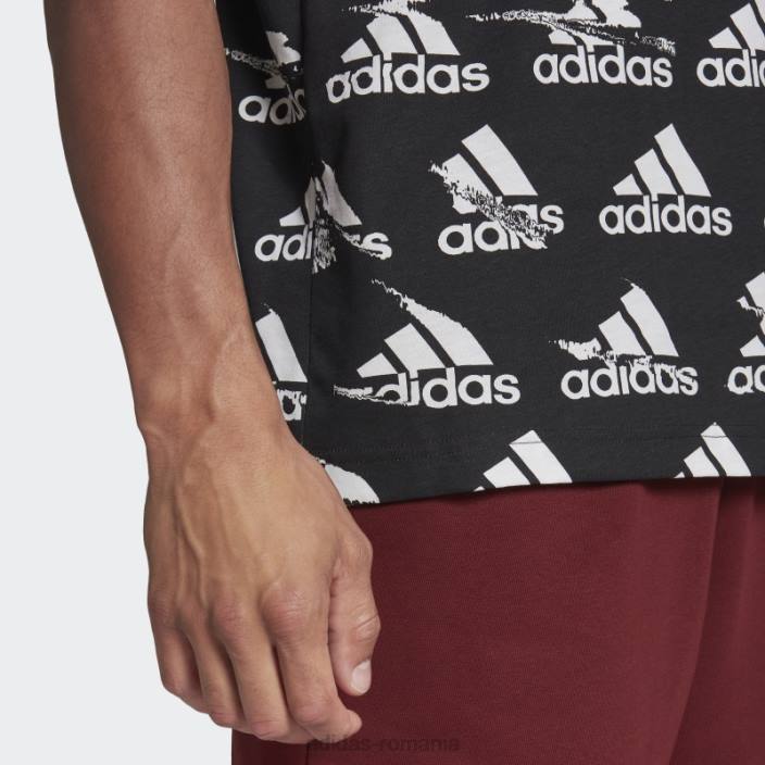 Adidas negru essentials brandlove tricou un singur tricou adidas bărbați negru 2JBN15273