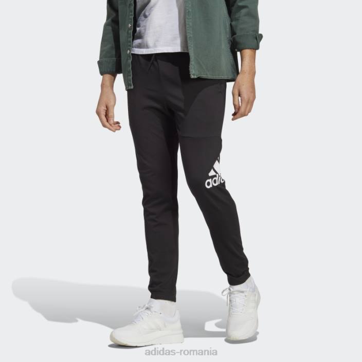 Adidas negru essentials un singur jerseu conic insignă de pantaloni sport adidas bărbați negru 2JBN5607