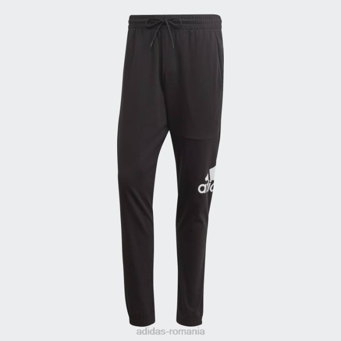 Adidas negru essentials un singur jerseu conic insignă de pantaloni sport adidas bărbați negru 2JBN5607