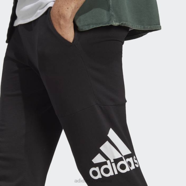 Adidas negru essentials un singur jerseu conic insignă de pantaloni sport adidas bărbați negru 2JBN5607