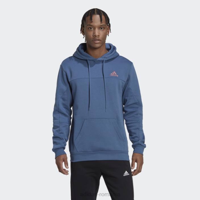Adidas oțel stadiul fleece insignă de sport hanorac bărbați oţel 2JBN6784