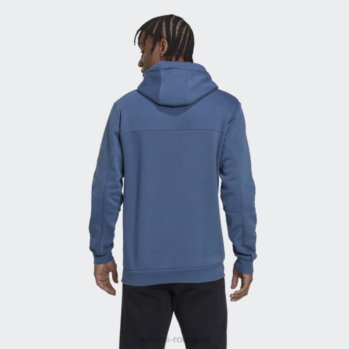 Adidas oțel stadiul fleece insignă de sport hanorac bărbați oţel 2JBN6784