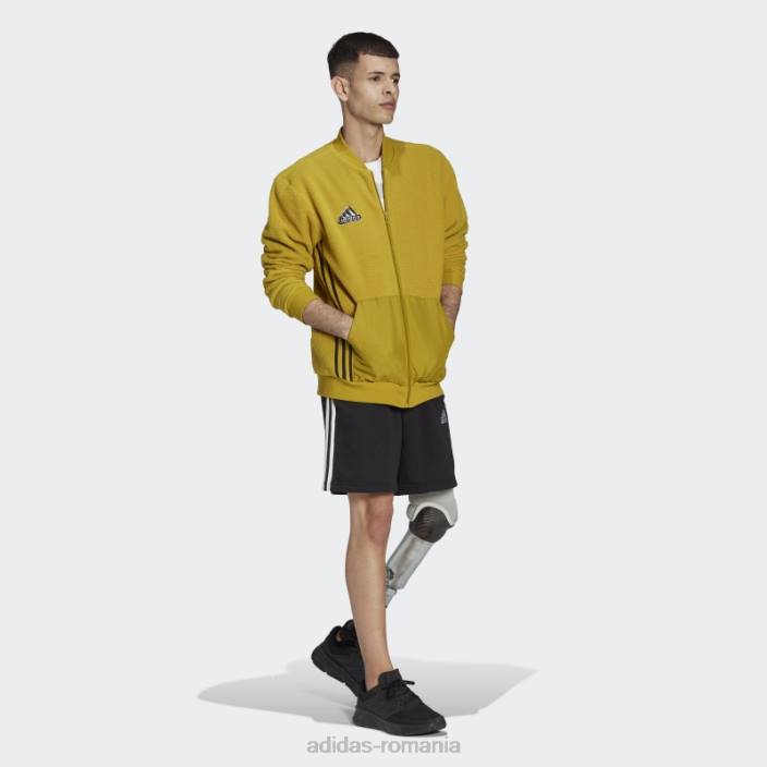 Adidas pachet de vacanță olive essentials jachetă bomber sherpa bărbați măsliniu/negru 2JBN7174