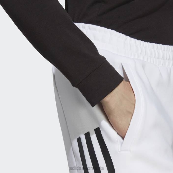 Adidas pantaloni albi cu 3 dungi icoane viitoare bărbați alb 2JBN5194