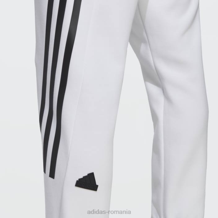 Adidas pantaloni albi cu 3 dungi icoane viitoare bărbați alb 2JBN5194